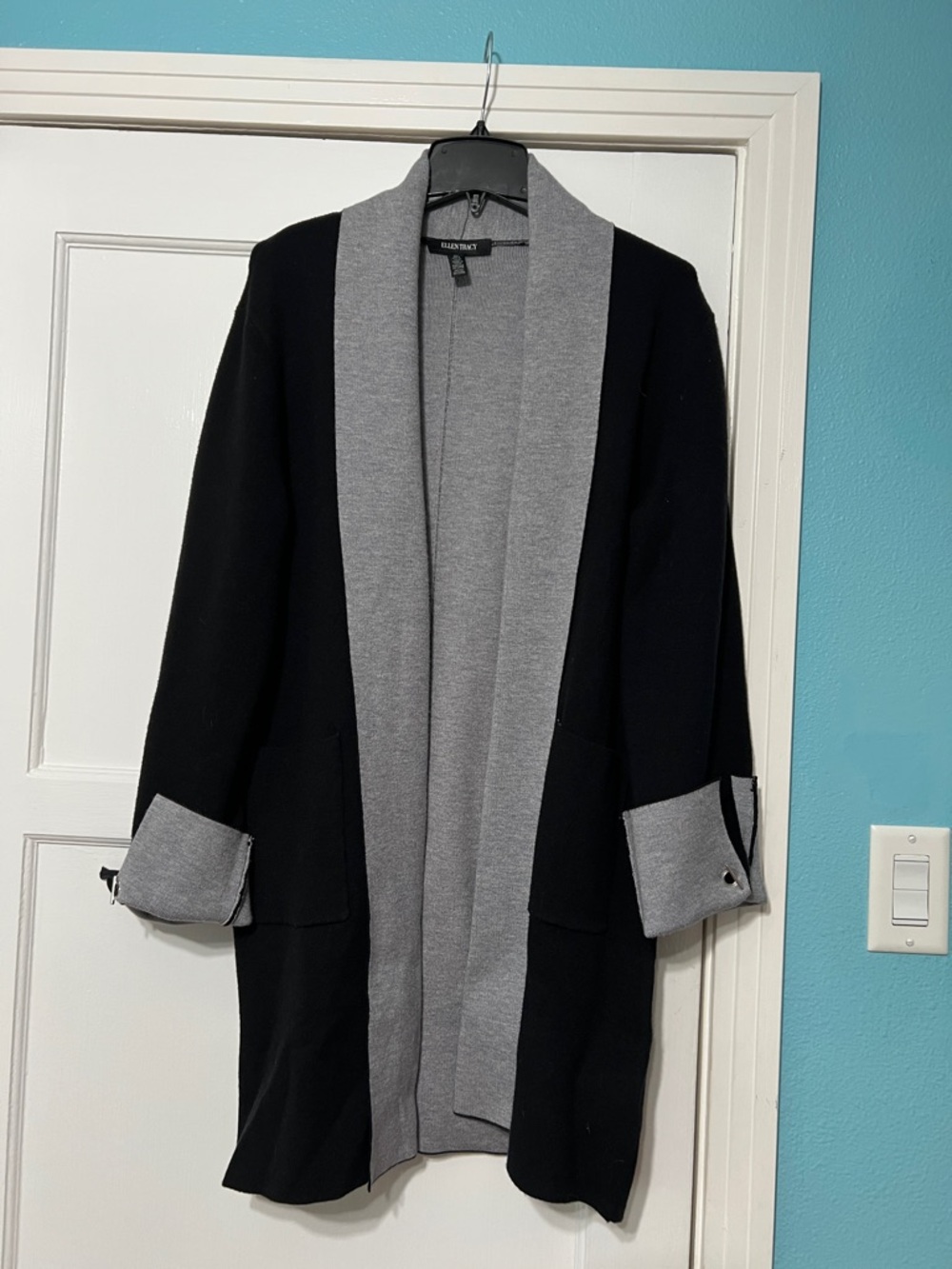 Womens Ellen Tracy open front sweater